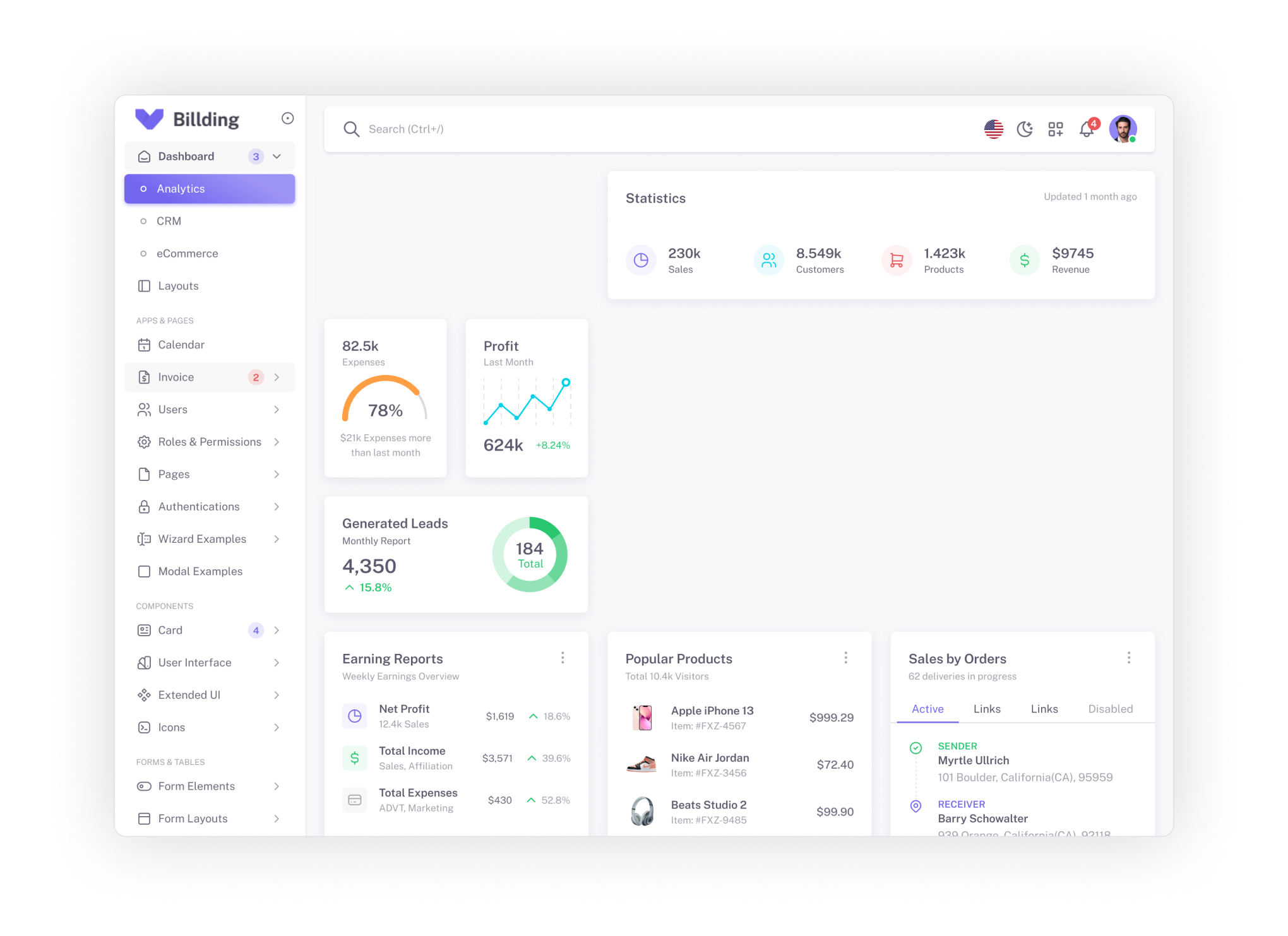 billding dashboard